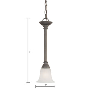 Thomas Lighting Riva Tulip Glass Mini Pendant Light for Kitchen Islands and Breakfast Nooks Bronze SL820663