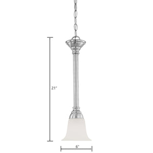 Thomas Lighting Riva Tulip Glass Mini Pendant Light for Kitchen Islands and Breakfast Nooks Nickel SL820678