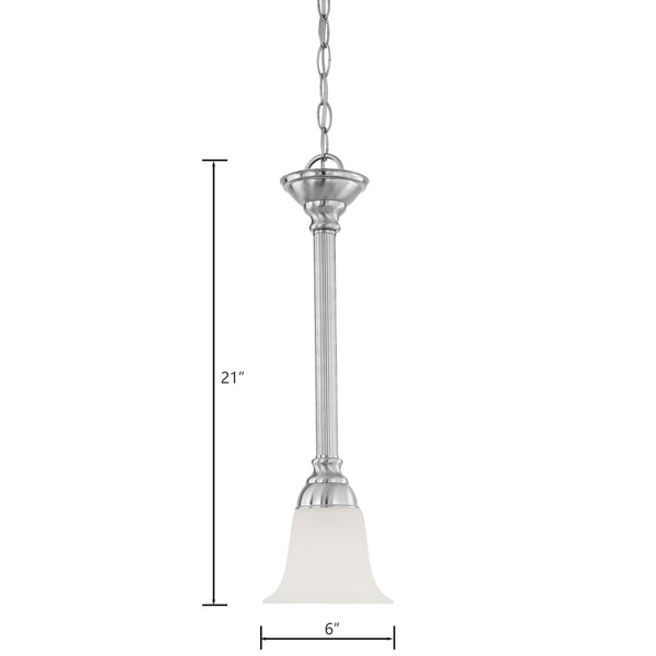 Thomas Lighting Riva Tulip Glass Mini Pendant Light for Kitchen Islands and Breakfast Nooks Nickel SL820678