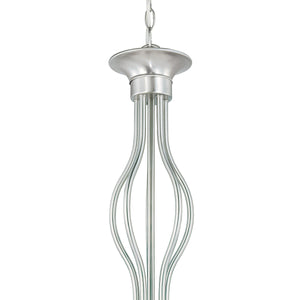 Thomas Lighting Tahoe Three Light Pendant with Bell Glass Shades and Brushed Nickel Curved Metalwork SL823678