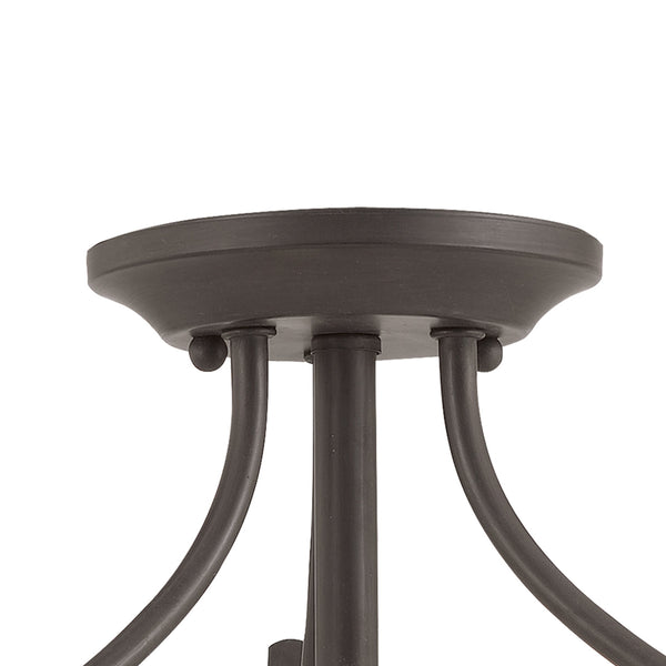 Thomas Lighting Elipse Three Light Semi Flush Mount with Frosted Tulip Shades for Elegant Interiors Bronze SL825363
