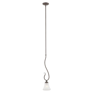 Thomas Lighting Elipse Tulip Frosted Glass Mini Pendant Transitional Ceiling Light for Modern Interiors Bronze SL829163