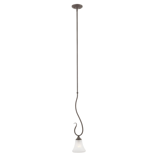 Thomas Lighting Elipse Tulip Frosted Glass Mini Pendant Transitional Ceiling Light for Modern Interiors Bronze SL829163