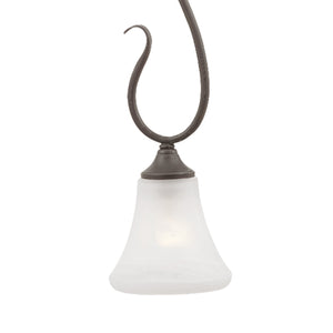 Thomas Lighting Elipse Tulip Frosted Glass Mini Pendant Transitional Ceiling Light for Modern Interiors Bronze SL829163