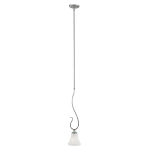 Thomas Lighting Elipse Tulip Frosted Glass Mini Pendant Transitional Ceiling Light for Modern Interiors Nickel SL829178