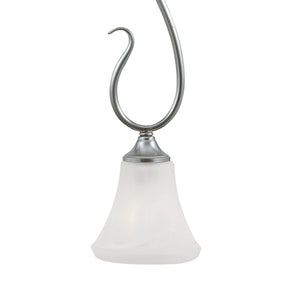 Thomas Lighting Elipse Tulip Frosted Glass Mini Pendant Transitional Ceiling Light for Modern Interiors Nickel SL829178