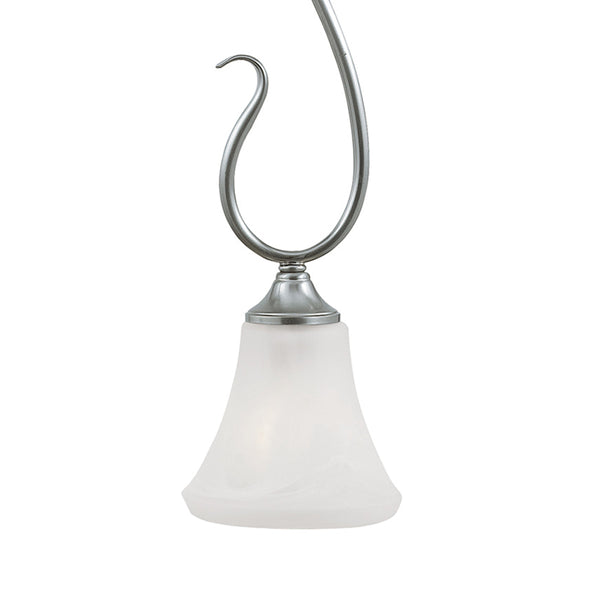 Thomas Lighting Elipse Tulip Frosted Glass Mini Pendant Transitional Ceiling Light for Modern Interiors Nickel SL829178