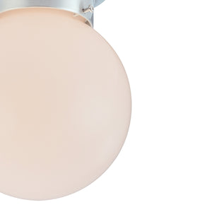 Thomas Lighting Orb Spherical Glass Flush Mount Ceiling Light with Brushed Nickel Frame for Hallways SL843678