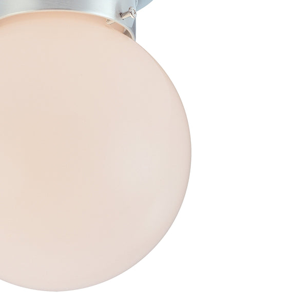 Thomas Lighting Orb Spherical Glass Flush Mount Ceiling Light with Brushed Nickel Frame for Hallways SL843678