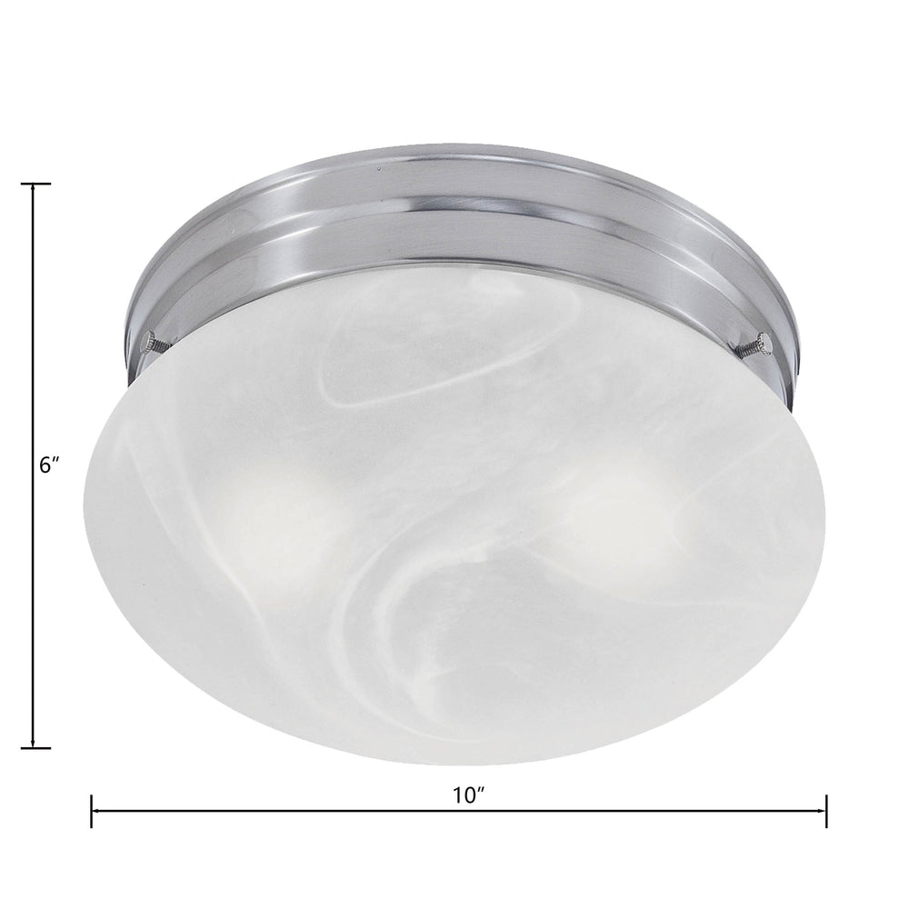 Thomas Lighting Elowen Bubble Dome Flush Mount Ceiling Light Brushed Nickel Finish for Bedroom Hallway SL845678