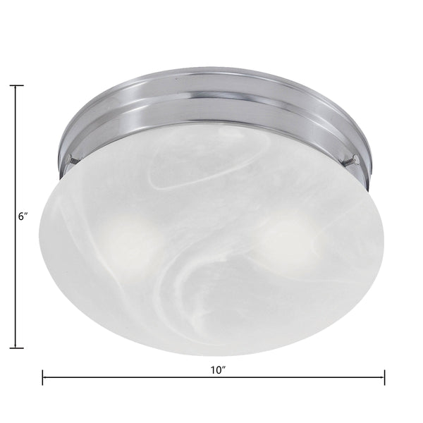 Thomas Lighting Elowen Bubble Dome Flush Mount Ceiling Light Brushed Nickel Finish for Bedroom Hallway SL845678