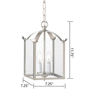 Thomas Lighting Whitmore Two Light Chandelier Brushed Nickel Tulip Shade Transitional Ceiling Fixture SL847978