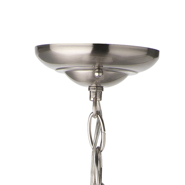 Thomas Lighting Whitmore Two Light Chandelier Brushed Nickel Tulip Shade Transitional Ceiling Fixture SL847978