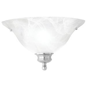 Thomas Lighting Prestige Single Light Wall Sconce Alabaster Glass Brushed Nickel Indoor Fixture SL853178