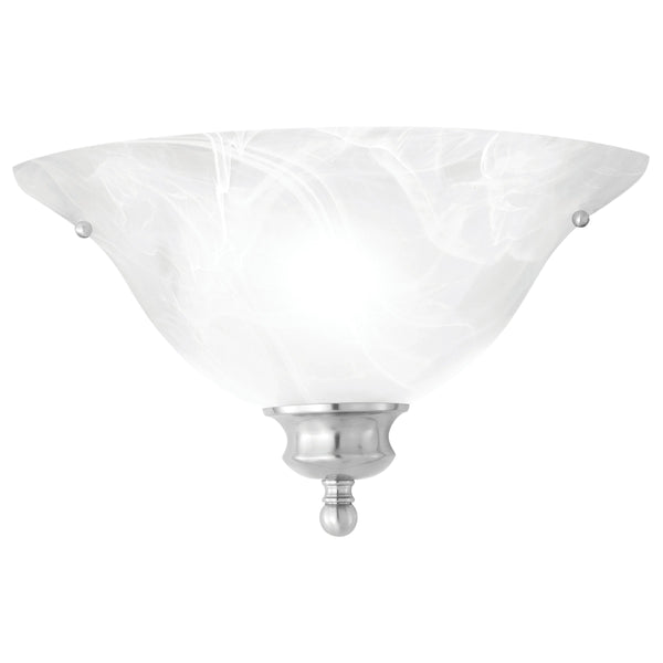 Thomas Lighting Prestige Single Light Wall Sconce Alabaster Glass Brushed Nickel Indoor Fixture SL853178