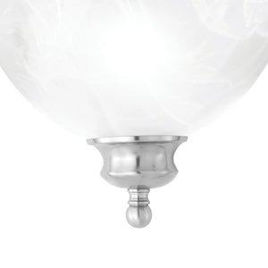 Thomas Lighting Prestige Single Light Wall Sconce Alabaster Glass Brushed Nickel Indoor Fixture SL853178