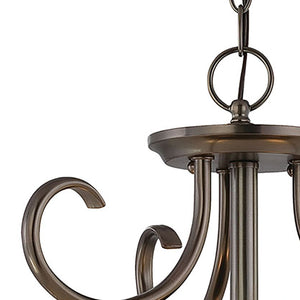 Thomas Lighting Bella Three Light Semi Flush Ceiling Fixture with Tulip Glass Shades in Oiled Bronze SL860715
