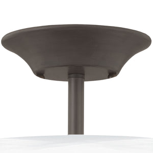 Thomas Lighting Tahoe Bowl Glass Shade Semi Flush Mount with Finial Detail for Bedroom or Hallway Bronze SL861463