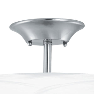 Thomas Lighting Tahoe Bowl Glass Shade Semi Flush Mount with Finial Detail for Bedroom or Hallway Nickel SL861478