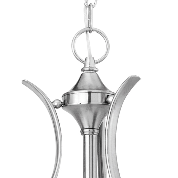 Thomas Lighting Prestige Three Light Chandelier with Alabaster Glass Shades for Dining and Entryway 26.5 inches Nickel SL863378