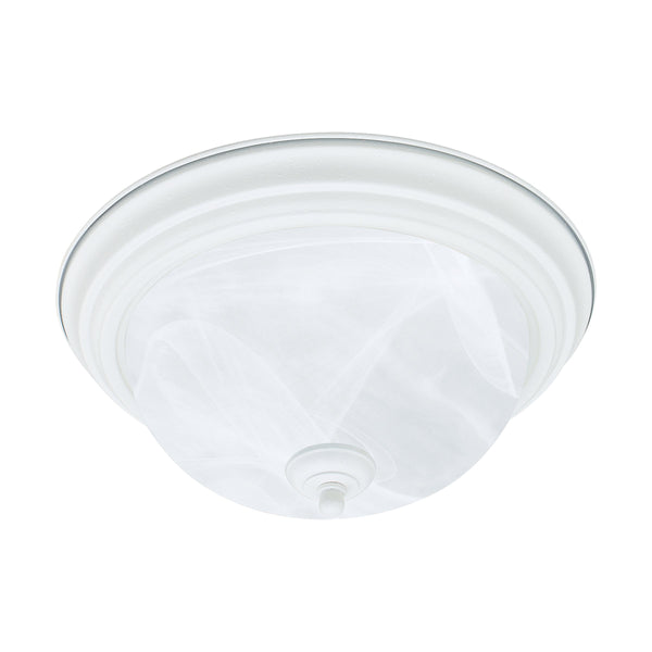 Thomas Lighting Harmony Frosted Glass Dome Flush Mount Ceiling Light for Hallway and Bedroom 14'' Wide 2-Light White SL869218