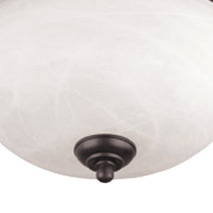 Thomas Lighting Harmony Frosted Glass Dome Flush Mount Ceiling Light for Hallway and Bedroom 14'' Wide 2-Light Bronze SL869263
