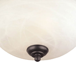 Thomas Lighting Harmony Frosted Glass Dome Flush Mount Ceiling Light for Hallway and Bedroom 16'' Wide 3-Light Bronze SL869363