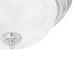 Thomas Lighting Harmony Frosted Glass Dome Flush Mount Ceiling Light for Hallway and Bedroom 16'' Wide 3-Light Nickel SL869378