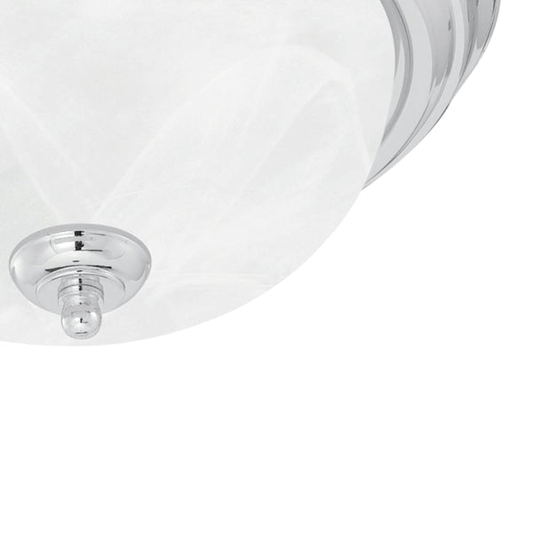 Thomas Lighting Harmony Frosted Glass Dome Flush Mount Ceiling Light for Hallway and Bedroom 16'' Wide 3-Light Nickel SL869378