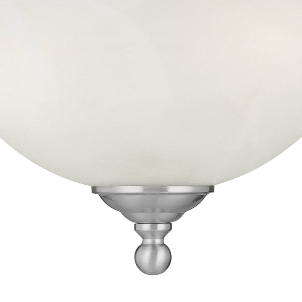 Thomas Lighting Riva Three Light Semi Flush Mount with Tulip Glass Shades and Brushed Nickel Finish SL869678