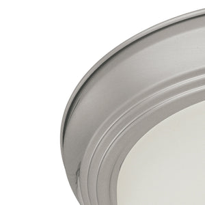 Thomas Lighting Harmony Frosted Glass Dome Flush Mount Ceiling Light for Hallway and Bedroom 12'' Wide 1-Light Nickel SL878178