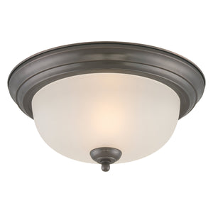 Thomas Lighting Pendenza Sculptural Flush Mount Light Transitional Ceiling Fixture for Low Clearance Rooms Bronze SL878215