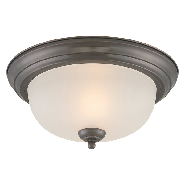 Thomas Lighting Pendenza Sculptural Flush Mount Light Transitional Ceiling Fixture for Low Clearance Rooms Bronze SL878215