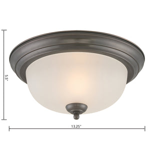 Thomas Lighting Pendenza Sculptural Flush Mount Light Transitional Ceiling Fixture for Low Clearance Rooms Bronze SL878215