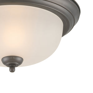 Thomas Lighting Pendenza Sculptural Flush Mount Light Transitional Ceiling Fixture for Low Clearance Rooms Bronze SL878215
