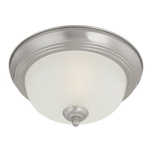 Thomas Lighting Pendenza Sculptural Flush Mount Light Transitional Ceiling Fixture for Low Clearance Rooms Nickel SL878278