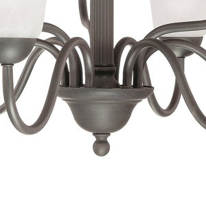 Thomas Lighting Riva Nine Light Bronze Chandelier with Tulip Glass Shades for Formal Dining Rooms SL881363