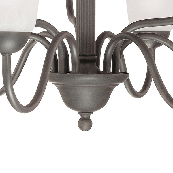Thomas Lighting Riva Nine Light Bronze Chandelier with Tulip Glass Shades for Formal Dining Rooms SL881363