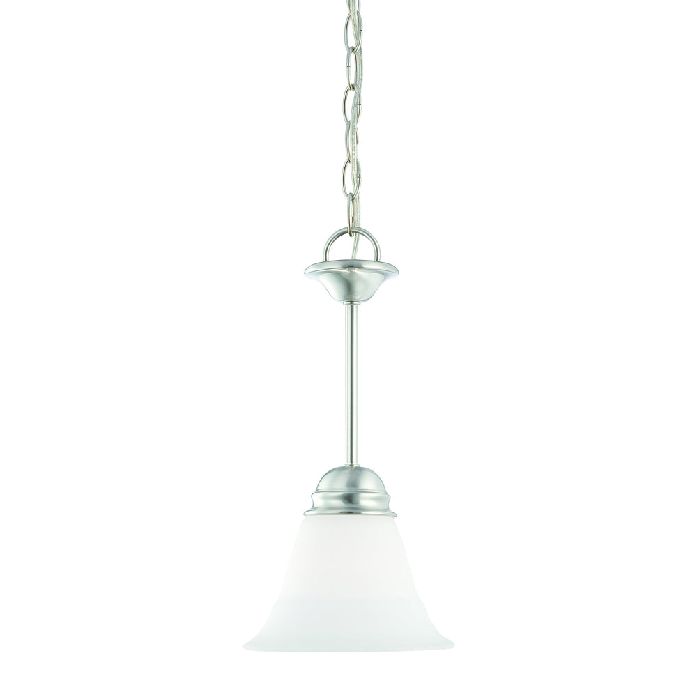 Thomas Lighting Bella Tulip Glass Mini Pendant Light Brushed Nickel Finish for Kitchen or Entryway SL891578