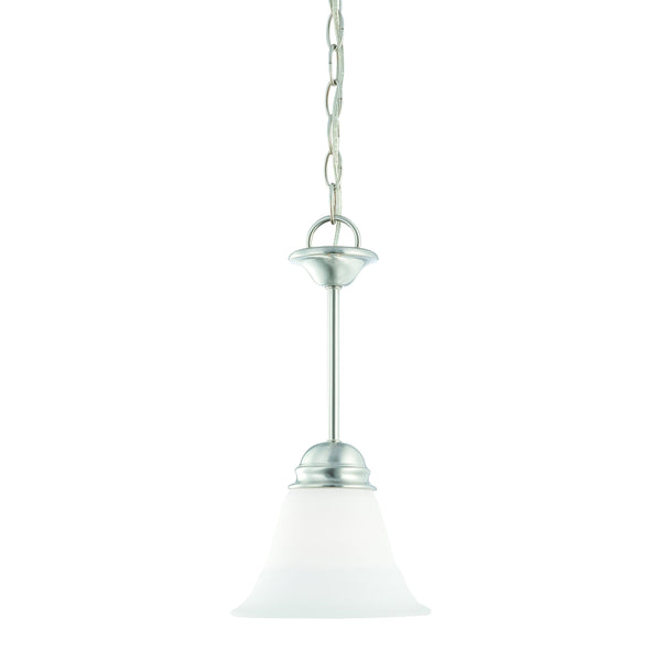 Thomas Lighting Bella Tulip Glass Mini Pendant Light Brushed Nickel Finish for Kitchen or Entryway SL891578