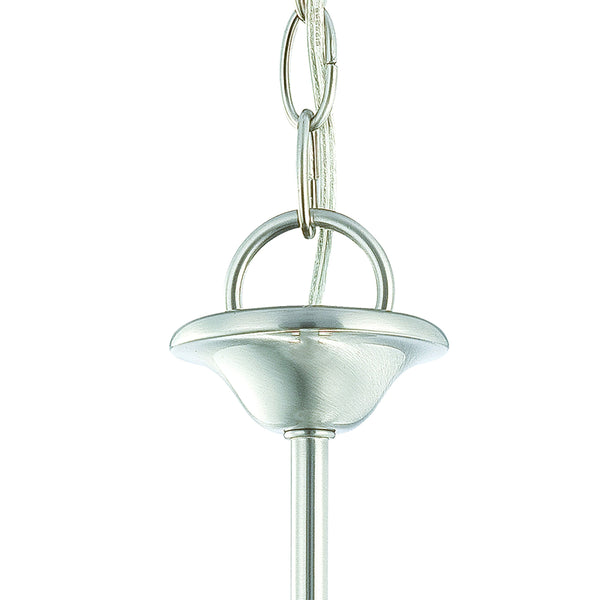 Thomas Lighting Bella Tulip Glass Mini Pendant Light Brushed Nickel Finish for Kitchen or Entryway SL891578