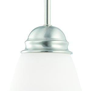 Thomas Lighting Bella Tulip Glass Mini Pendant Light Brushed Nickel Finish for Kitchen or Entryway SL891578