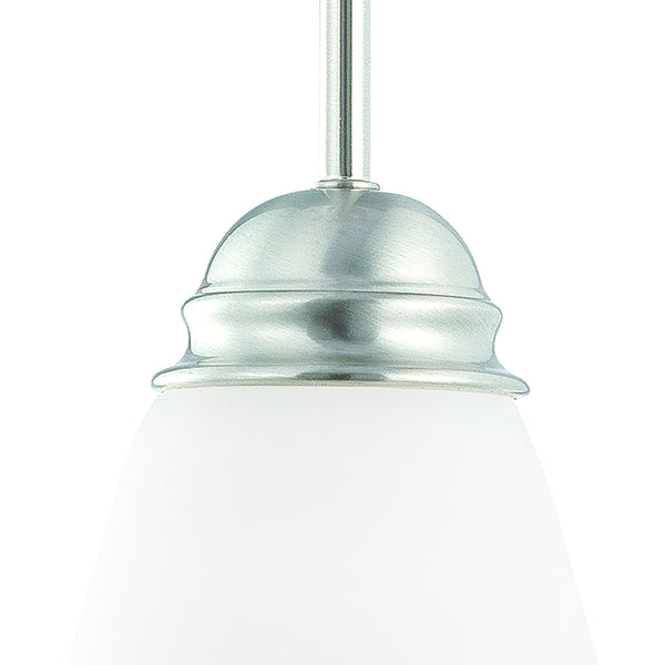 Thomas Lighting Bella Tulip Glass Mini Pendant Light Brushed Nickel Finish for Kitchen or Entryway SL891578