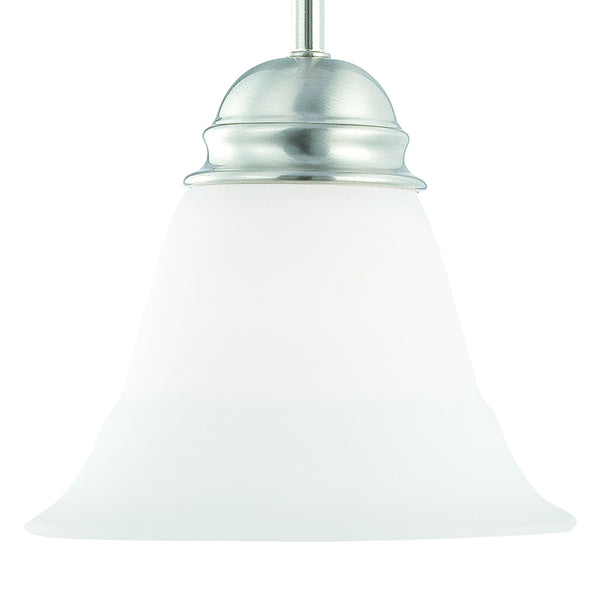 Thomas Lighting Bella Tulip Glass Mini Pendant Light Brushed Nickel Finish for Kitchen or Entryway SL891578