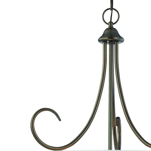 Thomas Lighting Bella Tulip Glass Pendant Light Brushed Metal Frame Transitional Ceiling Fixture Bronze 20 inches SL891715