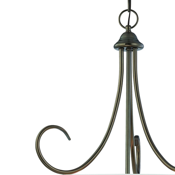 Thomas Lighting Bella Tulip Glass Pendant Light Brushed Metal Frame Transitional Ceiling Fixture Bronze 20 inches SL891715