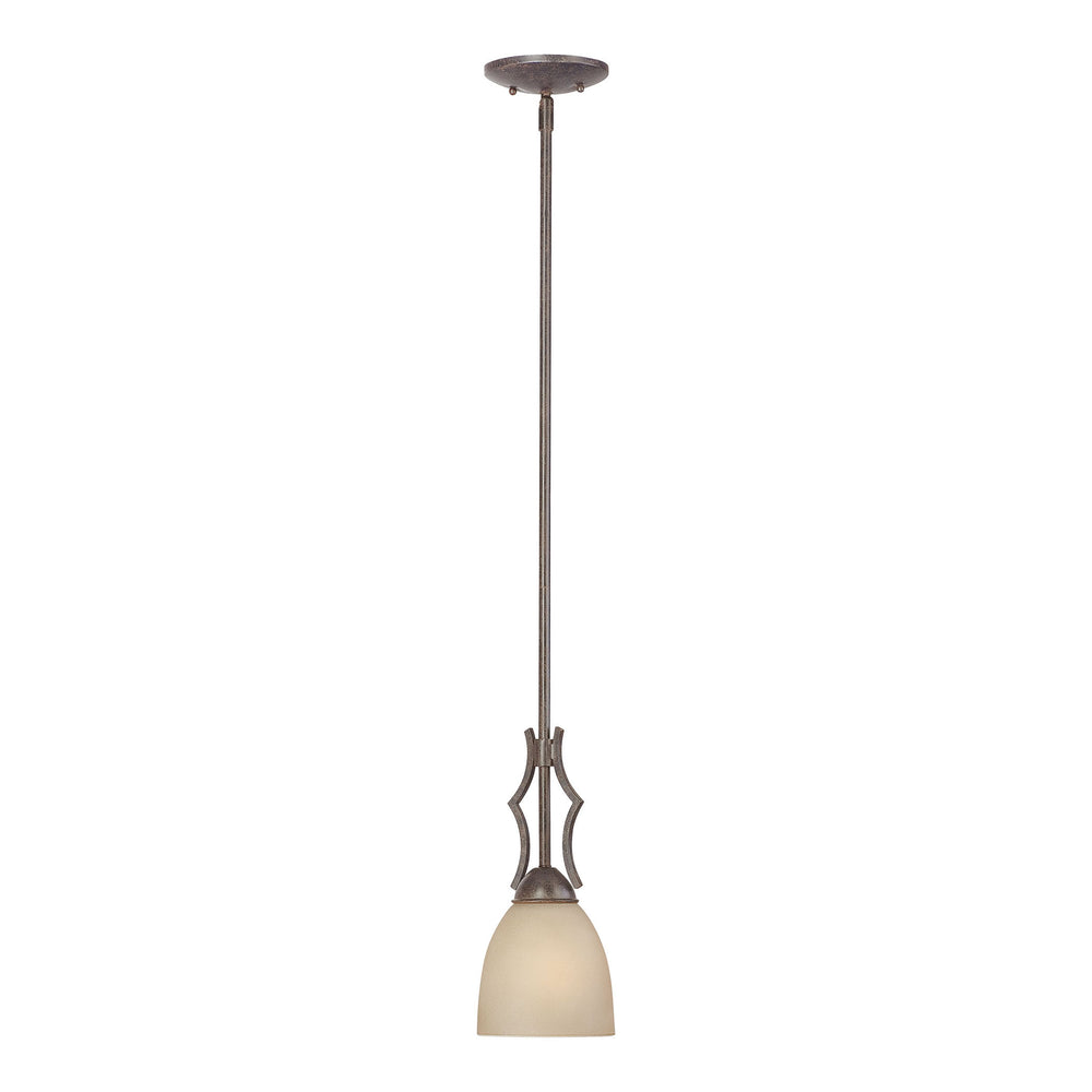 Thomas Lighting Triton Architectural Single Pendant Bell Glass Shade Sable Bronze Entryway Light SL893422