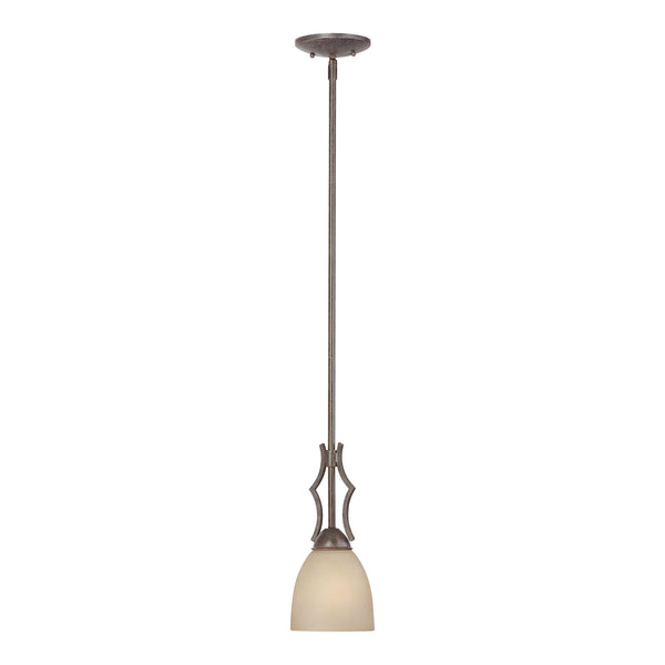 Thomas Lighting Triton Architectural Single Pendant Bell Glass Shade Sable Bronze Entryway Light SL893422