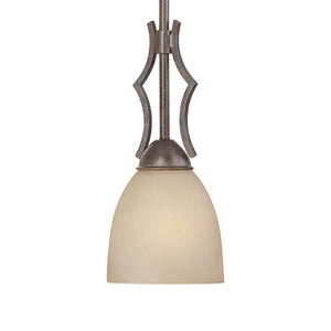 Thomas Lighting Triton Architectural Single Pendant Bell Glass Shade Sable Bronze Entryway Light SL893422