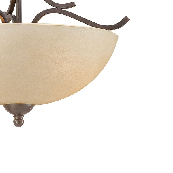 Thomas Lighting Triton Two Light Pendant with Bell Glass Shades and Warm Bronze Metal Finish SL893522